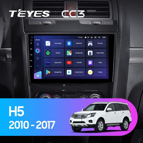 Teyes CC3 Great Wall Hover H5 1 2010-2017 9" Штатна магнітола